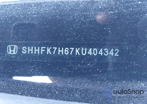 2019 Honda Civic Ex z USA, uszkodzony, nr VIN SHHFK7H67KU404342